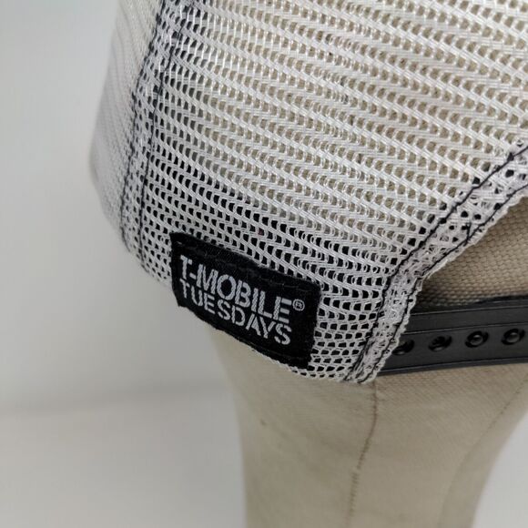 T Mobile Mens Snapback Hat Black Gray Adjustable Mesh Back Embroidered Logo - Picture 9 of 11